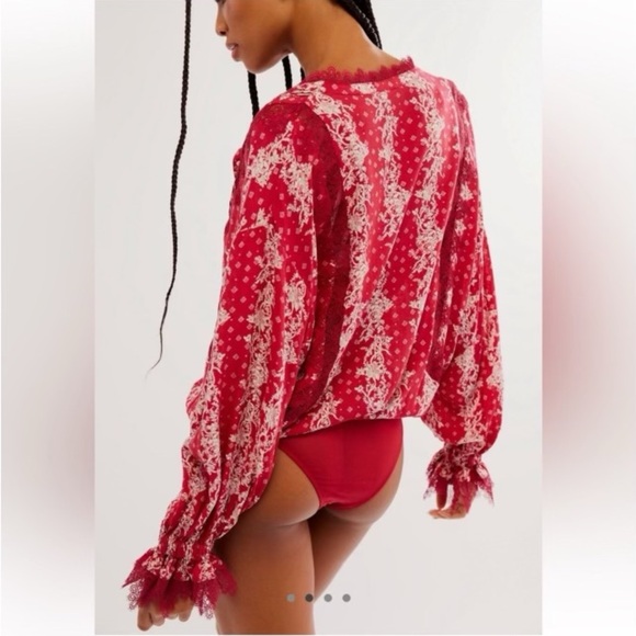 Free People After Hours Red Bodysuit Size M - Picture 3 of 16